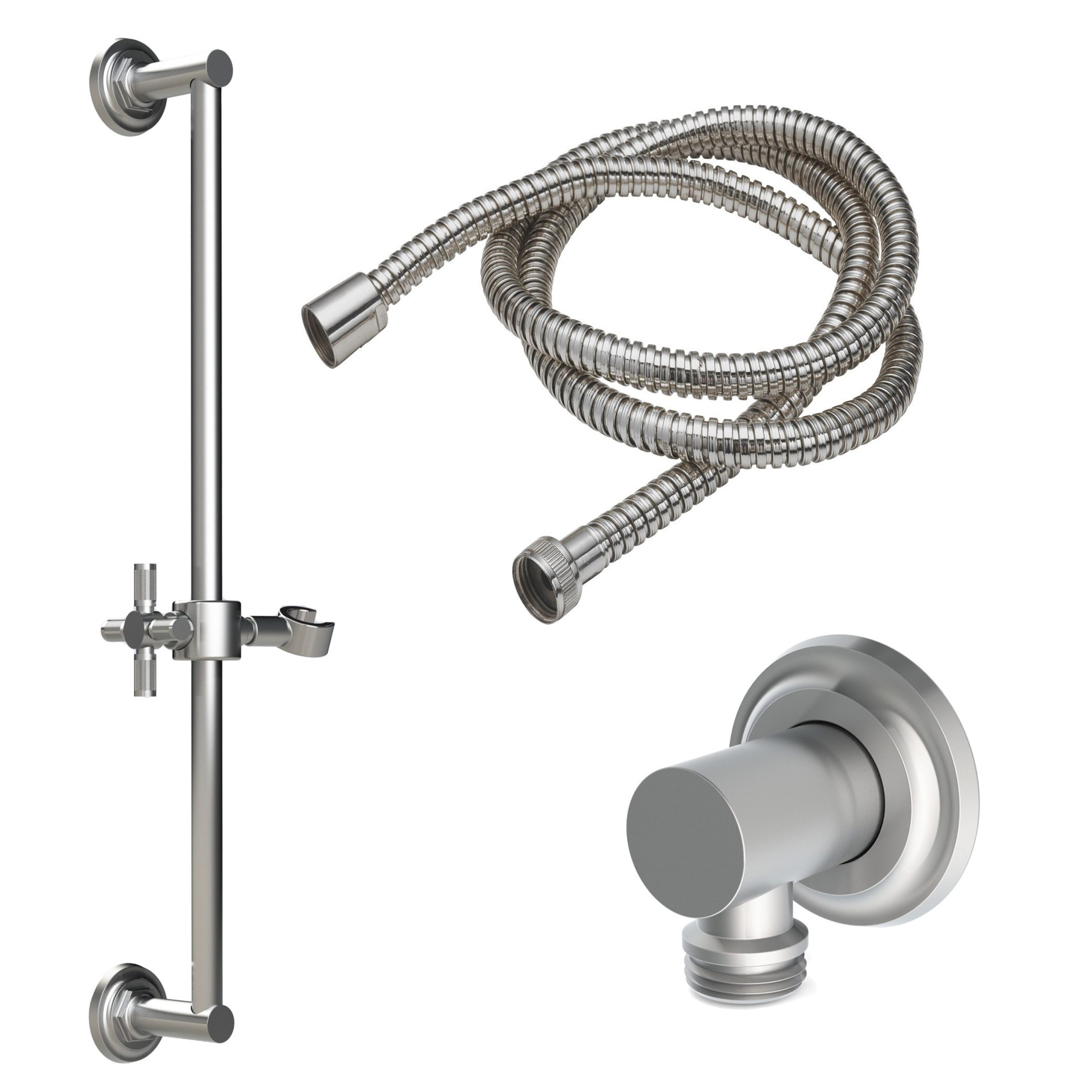 小物 HTC Standard California 32 inch Slide Bar Handshower Kit - Knurled Cross Handle - 9127-30XK
