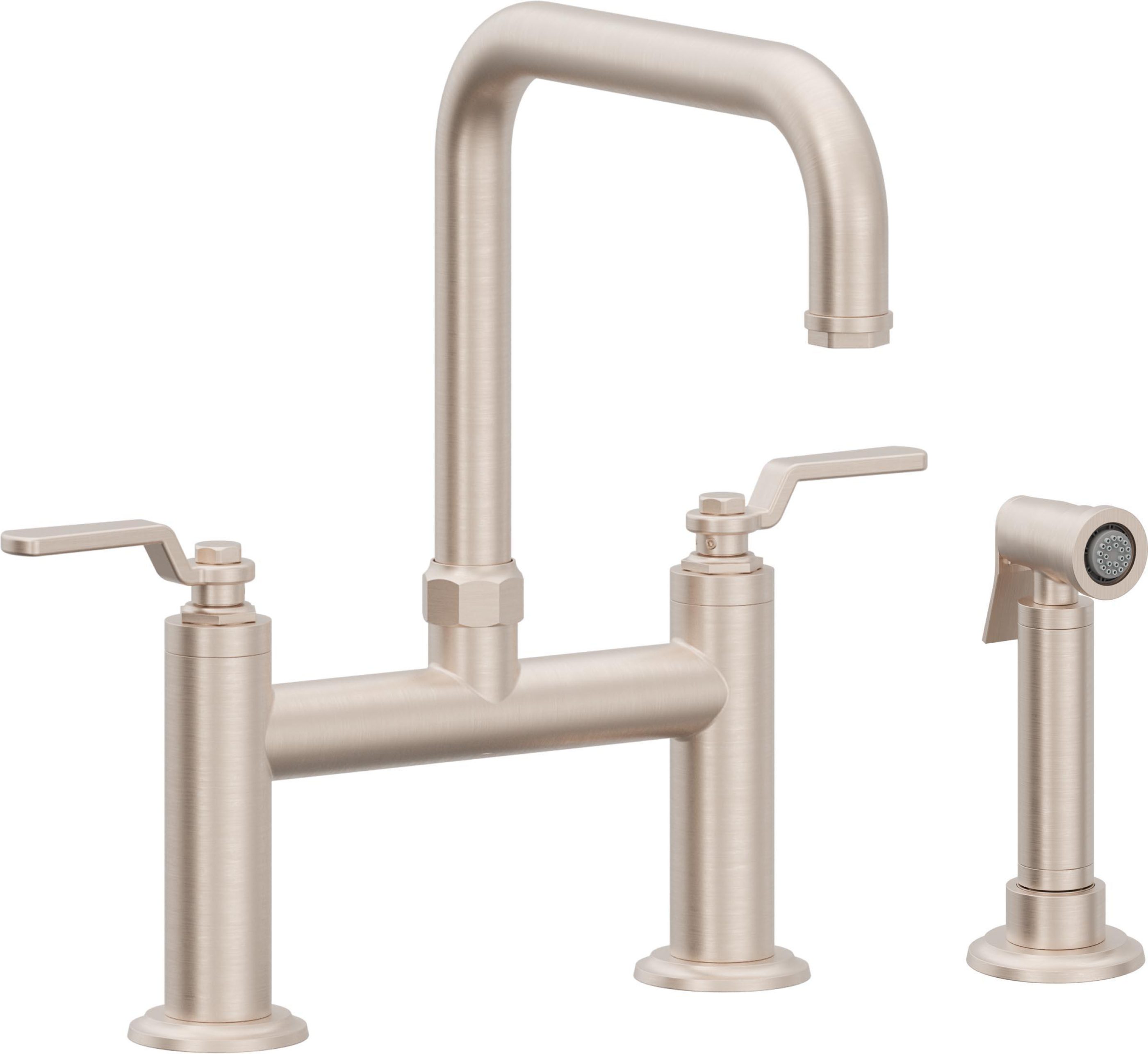 Largus RSspring 1台分 Bridge Kitchen Faucet with Sidespray - Quad Spout - K81-123S-XX