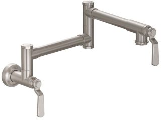 Corsano Pot Filler - Dual Handle Wall Mount - Industrial — image 1