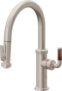 浄水器・整水器 Kakudai Single Lever Mixing Faucet Bridge Kitchen Faucet with Sidespray - Arc Spout - K30-120S-XX