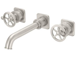 Steampunk Bay Vessel Lavatory Faucet Trim Only - Wheel Handle — image 1