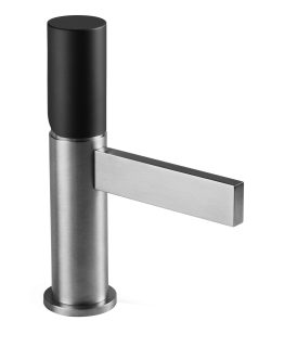 Bel Canto Single Hole Lavatory Faucet with Black Cylinder Handle — image 1