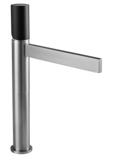 Bel Canto Single Hole Lavatory Faucet with Black Cylinder Handle — image 1